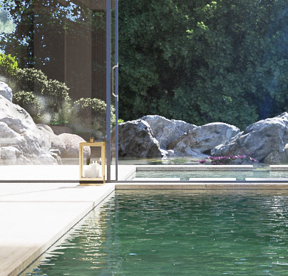 Detail Indoor Pool KENSHO Villa La Zagaleta | Henger Immobilien Real Estate