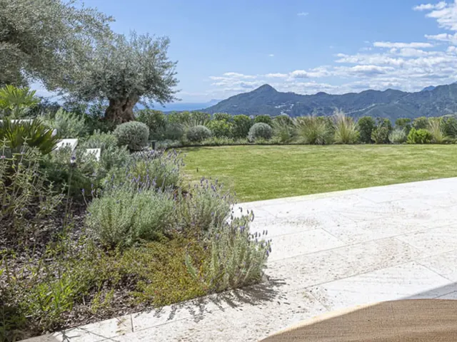 Elevated sea and mountain views from La Zagaleta gated community