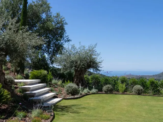 Sunset atmosphere over La Zagaleta estate near Marbella