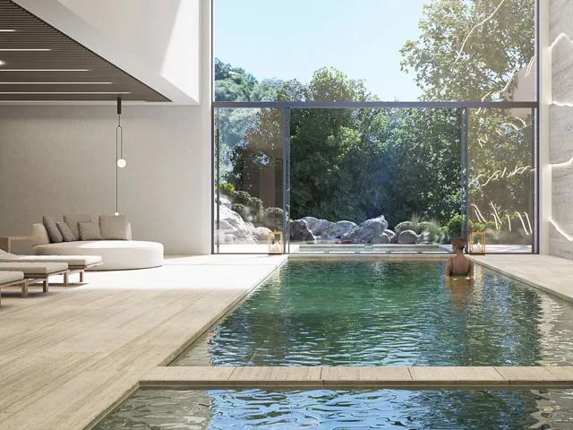 Contemporary exterior architecture of Villa Kensho concept in La Zagaleta