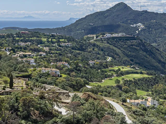 Panoramic sea view from terrace at Villa Kaizen, La Zagaleta